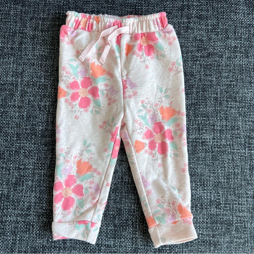 Baby Gap Floral Sweat Pants Size 12-18 Months
